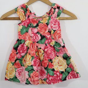 Vtg Sweet Liberty Floral Dress Baby Girl 3T
